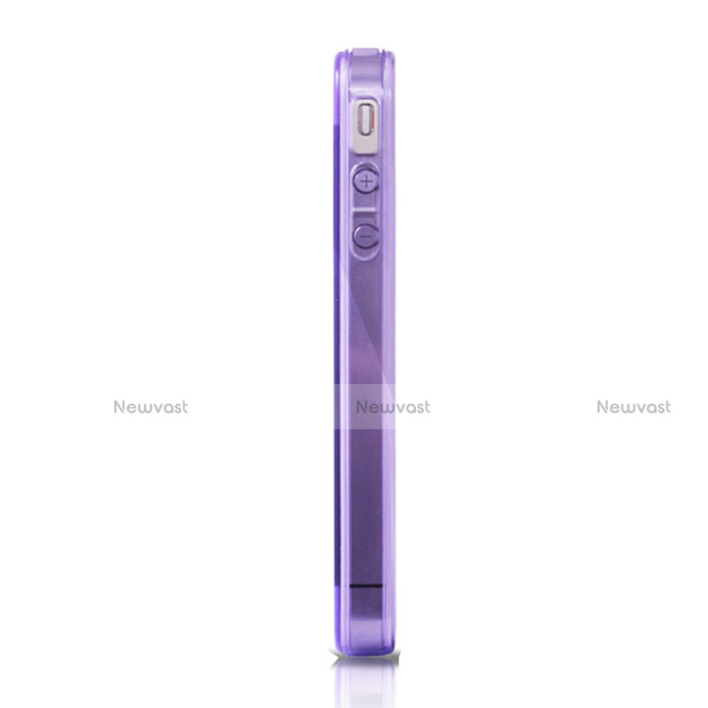 Ultra-thin Transparent Gel Soft Case for Apple iPhone 4S Purple