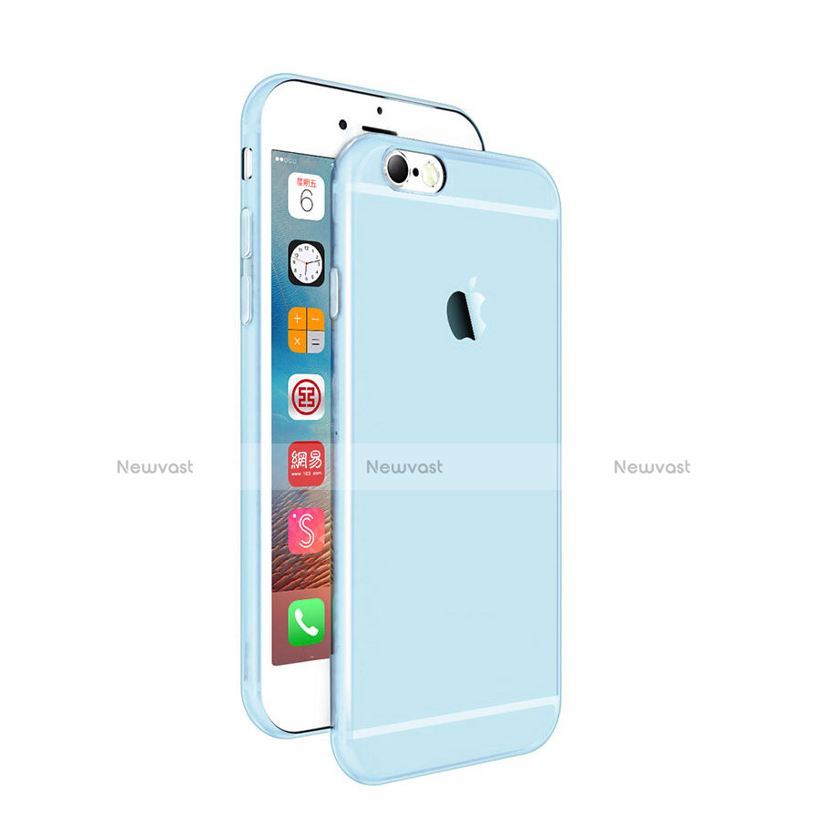 Ultra-thin Transparent Gel Soft Case for Apple iPhone 6 Plus Blue