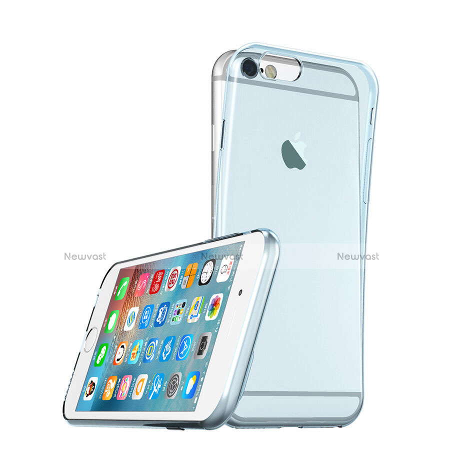 Ultra-thin Transparent Gel Soft Case for Apple iPhone 6 Plus Blue