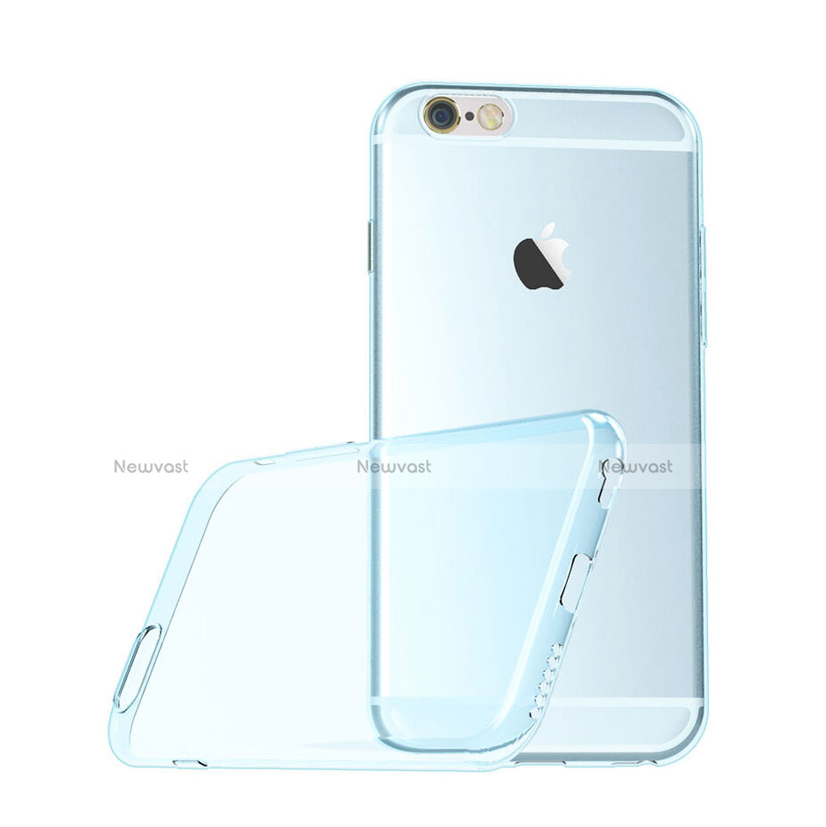 Ultra-thin Transparent Gel Soft Case for Apple iPhone 6 Plus Blue