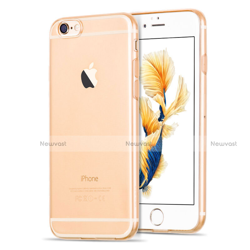 Ultra-thin Transparent Gel Soft Case for Apple iPhone 6S Gold