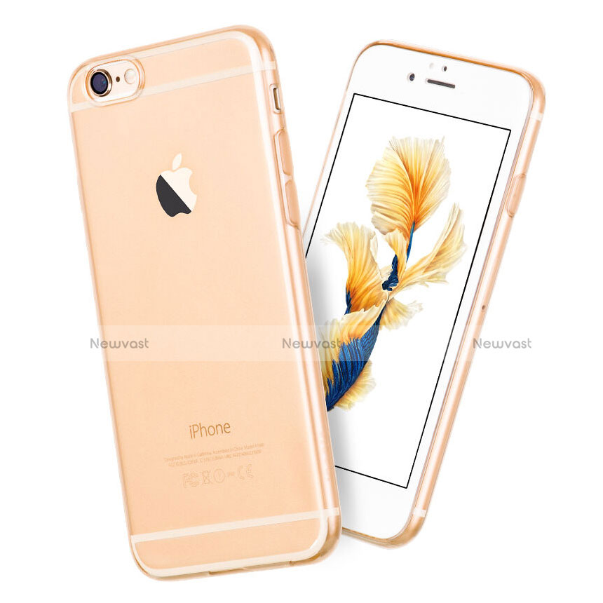 Ultra-thin Transparent Gel Soft Case for Apple iPhone 6S Plus Gold