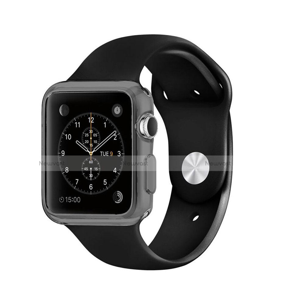 Ultra-thin Transparent Gel Soft Case for Apple iWatch 3 38mm Gray