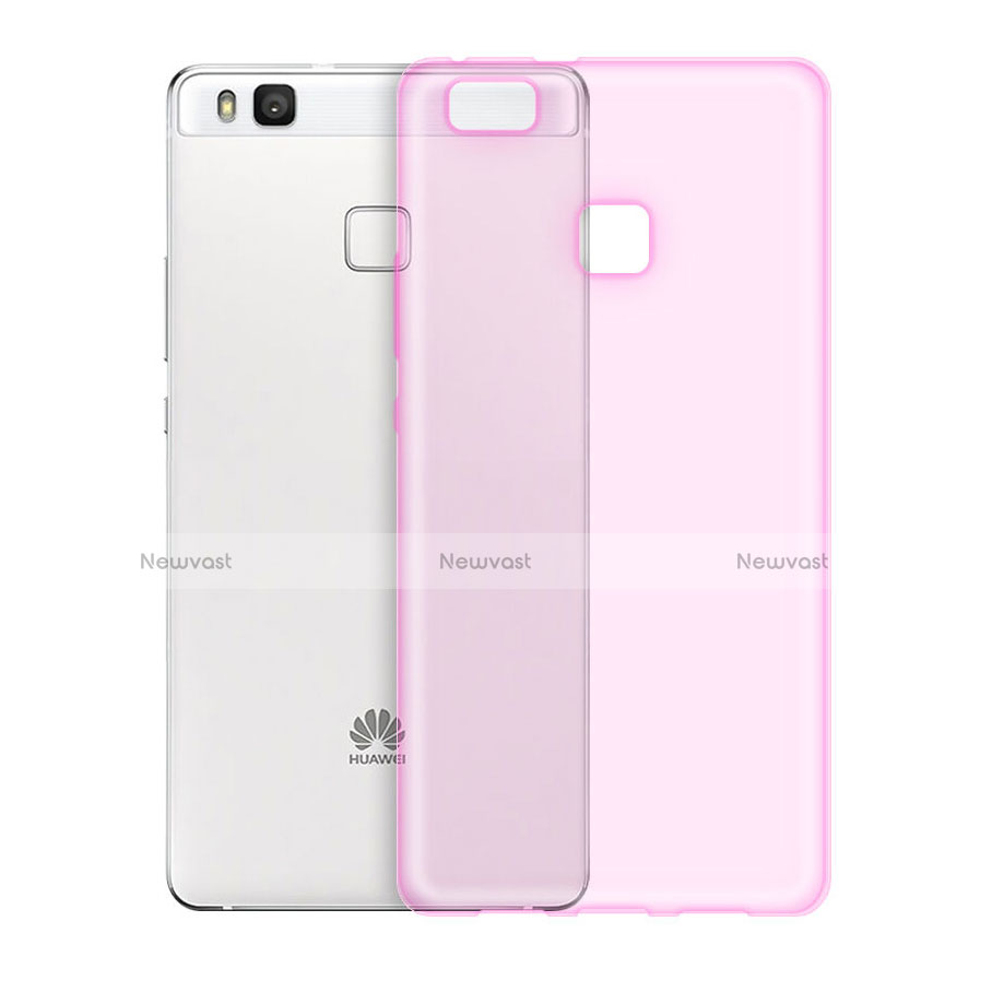 Ultra-thin Transparent Gel Soft Case for Huawei G9 Lite Pink