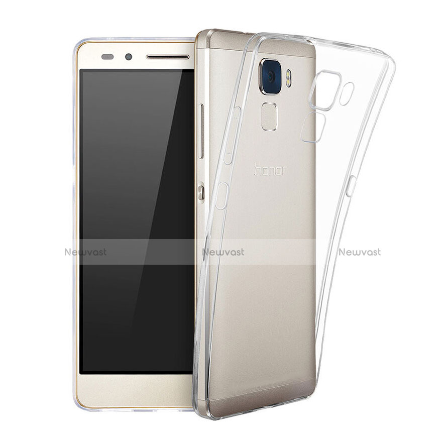 Ultra-thin Transparent Gel Soft Case for Huawei Honor 7 Dual SIM Clear