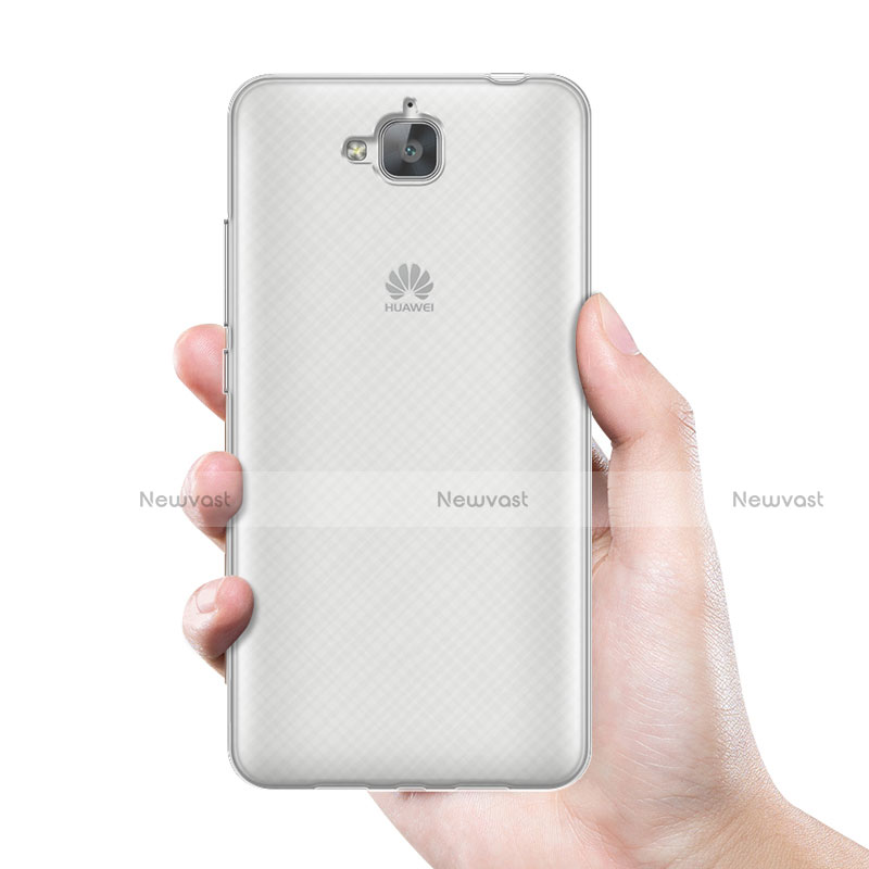 Ultra-thin Transparent Gel Soft Case for Huawei Y6 Pro White