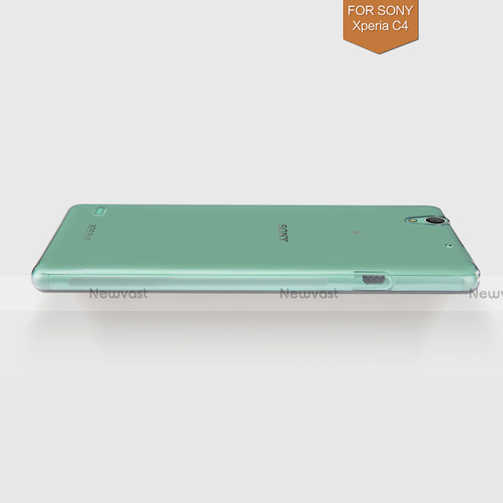 Ultra-thin Transparent Gel Soft Case for Sony Xperia C4 Gray