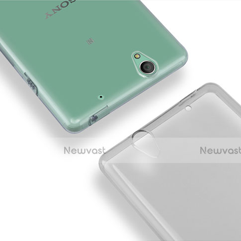 Ultra-thin Transparent Gel Soft Case for Sony Xperia C4 Gray