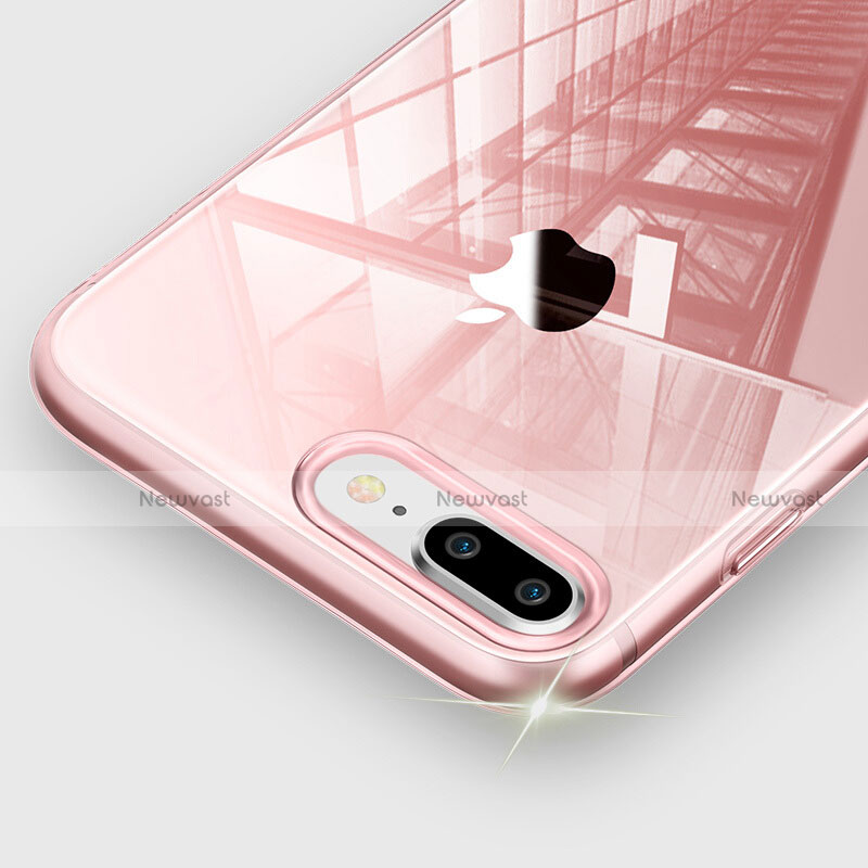 Ultra-thin Transparent Gel Soft Case T03 for Apple iPhone 7 Plus Pink