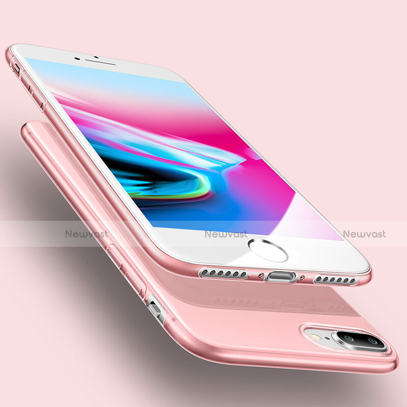 Ultra-thin Transparent Gel Soft Case T03 for Apple iPhone 7 Plus Pink