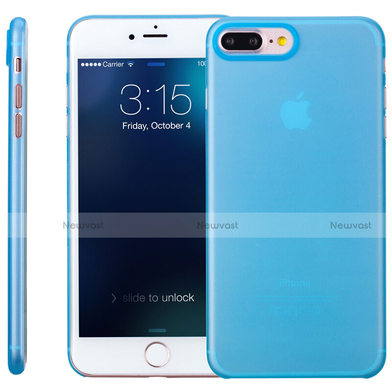 Ultra-thin Transparent Gel Soft Case T11 for Apple iPhone 7 Plus Blue