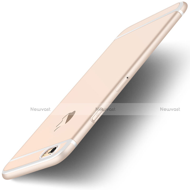 Ultra-thin Transparent Gel Soft Case with Finger Ring Stand for Apple iPhone 6 Clear