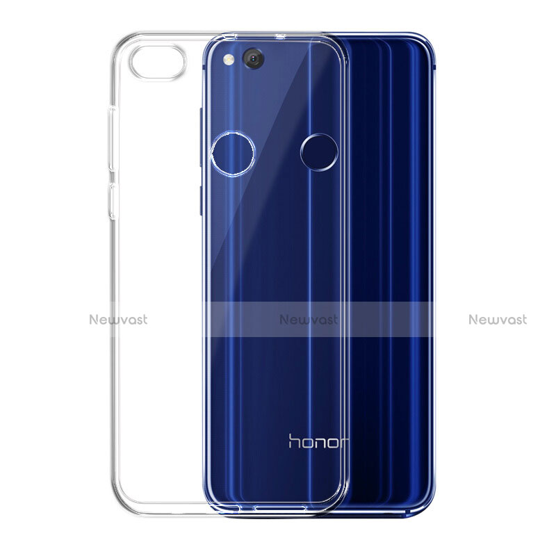 Ultra-thin Transparent Gel Soft Case with Screen Protector for Huawei GR3 (2017) Blue