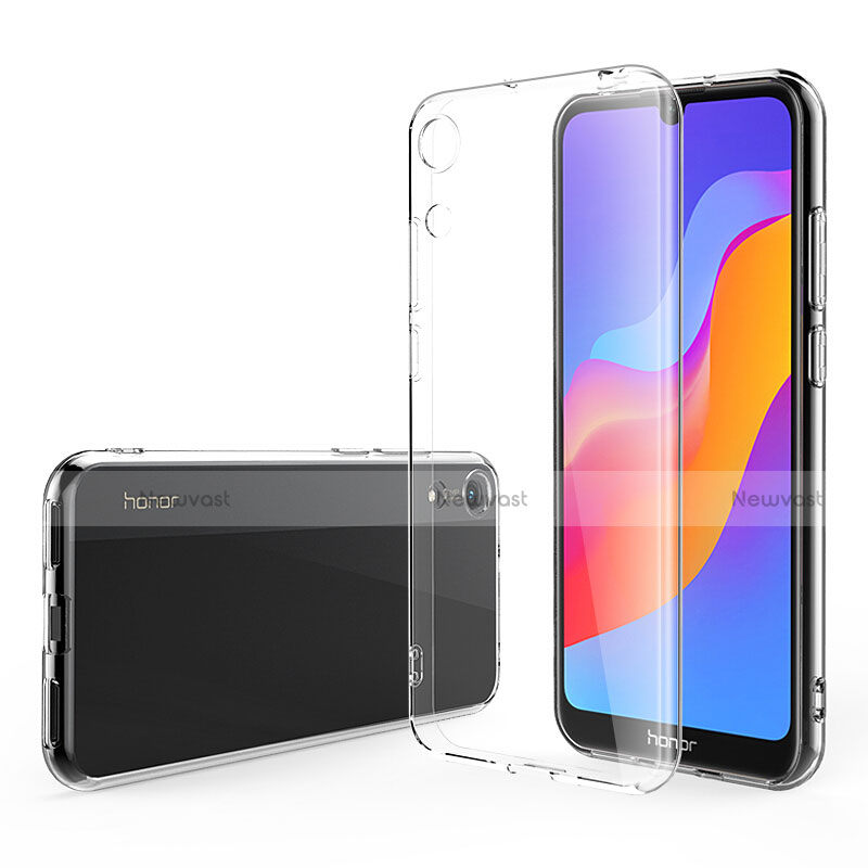 Ultra-thin Transparent Gel Soft Case with Screen Protector for Huawei Honor 8A Clear