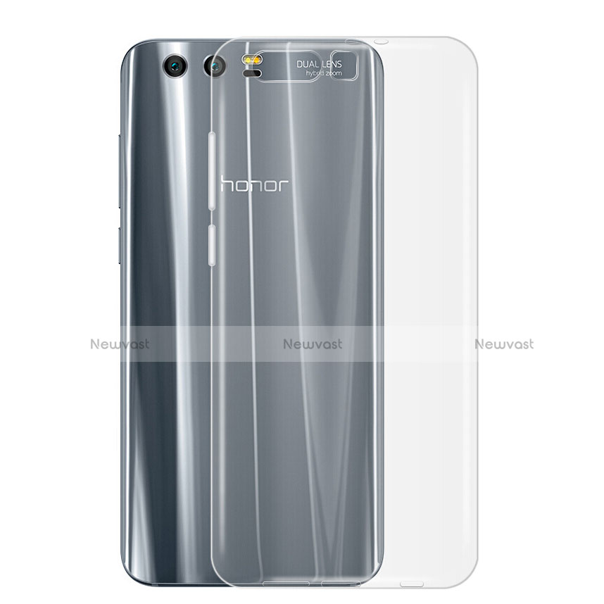 Ultra-thin Transparent Gel Soft Case with Screen Protector for Huawei Honor 9 Premium Gray