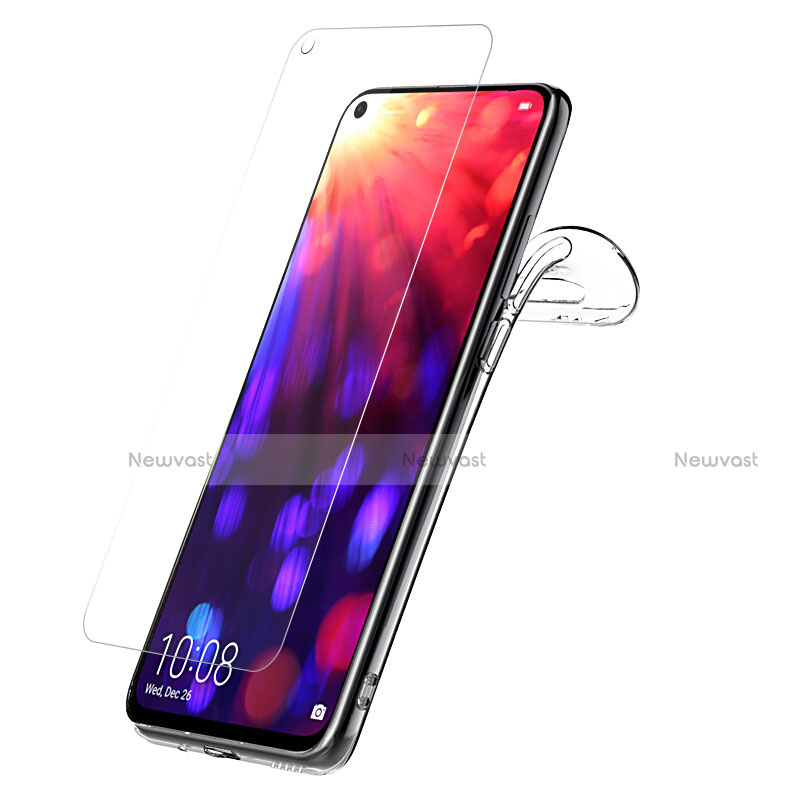 Ultra-thin Transparent Gel Soft Case with Screen Protector for Huawei Honor V20 Clear