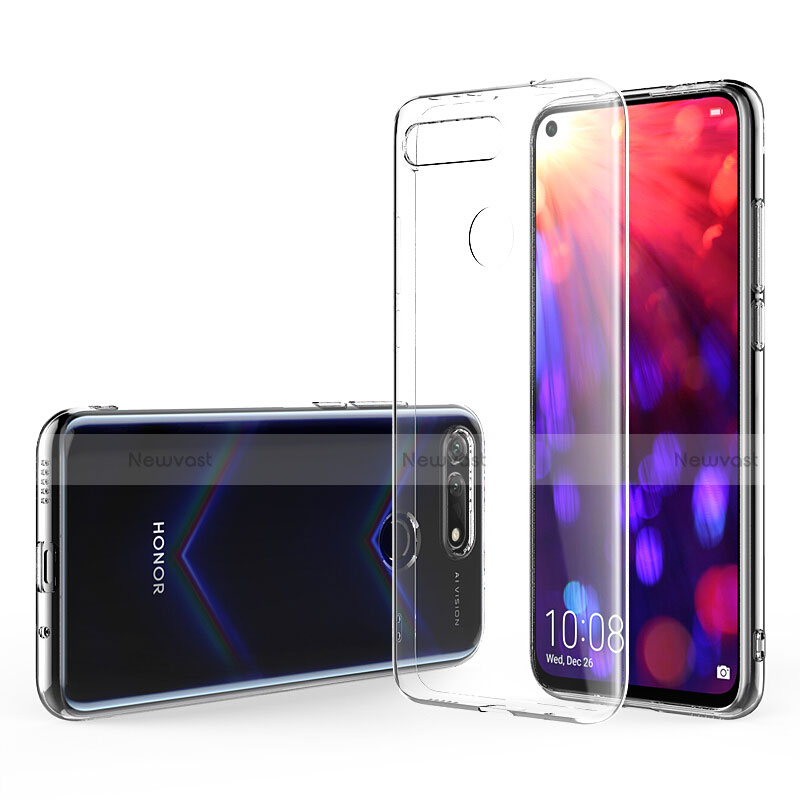 Ultra-thin Transparent Gel Soft Case with Screen Protector for Huawei Honor V20 Clear