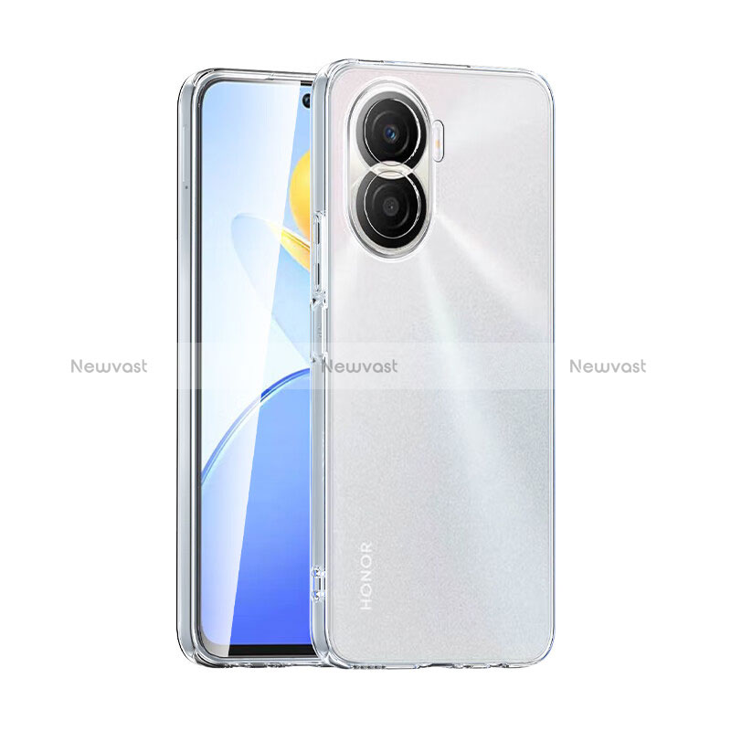 Ultra-thin Transparent Gel Soft Case with Screen Protector for Huawei Honor X40i 5G Clear