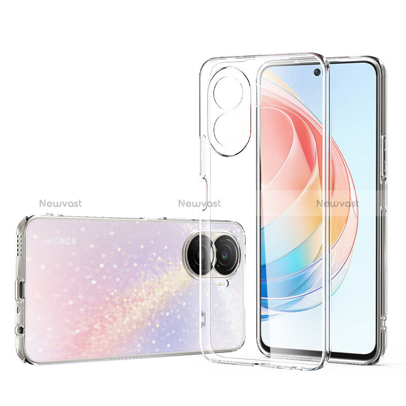 Ultra-thin Transparent Gel Soft Case with Screen Protector for Huawei Honor X40i 5G Clear