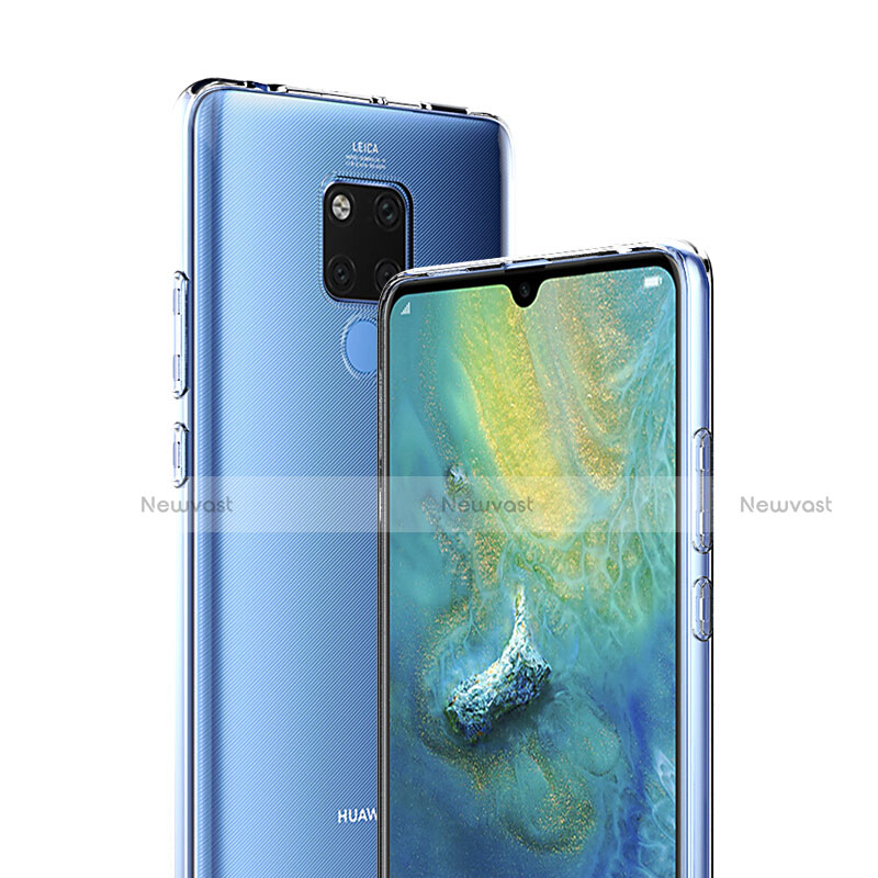 Ultra-thin Transparent Gel Soft Case with Screen Protector for Huawei Mate 20 X Clear