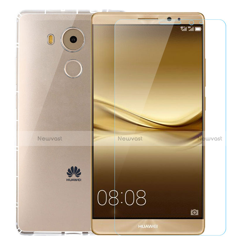 Ultra-thin Transparent Gel Soft Case with Screen Protector for Huawei Mate 8 Clear