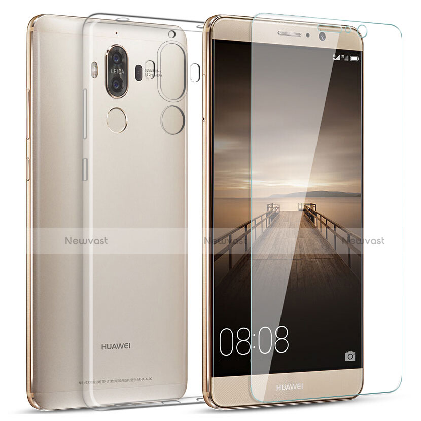 Ultra-thin Transparent Gel Soft Case with Screen Protector for Huawei Mate 9 Clear