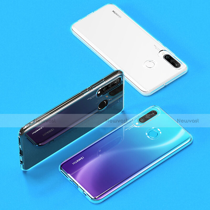 Ultra-thin Transparent Gel Soft Case with Screen Protector for Huawei P30 Lite New Edition Clear