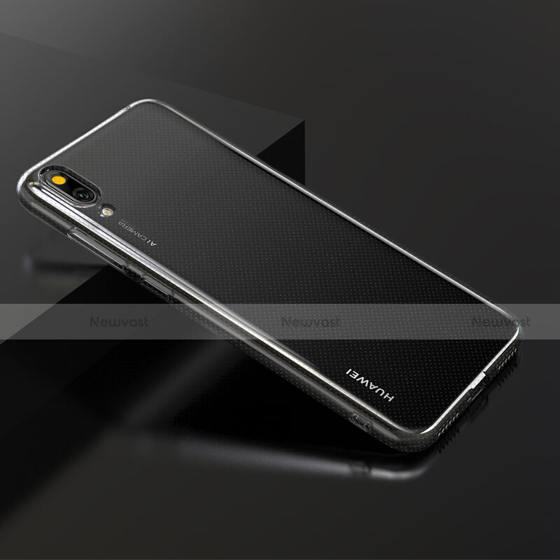 Ultra-thin Transparent Gel Soft Case with Screen Protector for Huawei Y7 Prime (2019) Clear