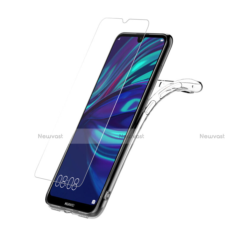 Ultra-thin Transparent Gel Soft Case with Screen Protector for Huawei Y7 Pro (2019) Clear