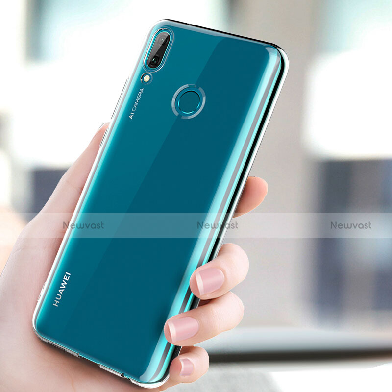 Ultra-thin Transparent Gel Soft Case with Screen Protector for Huawei Y9 (2019) Clear