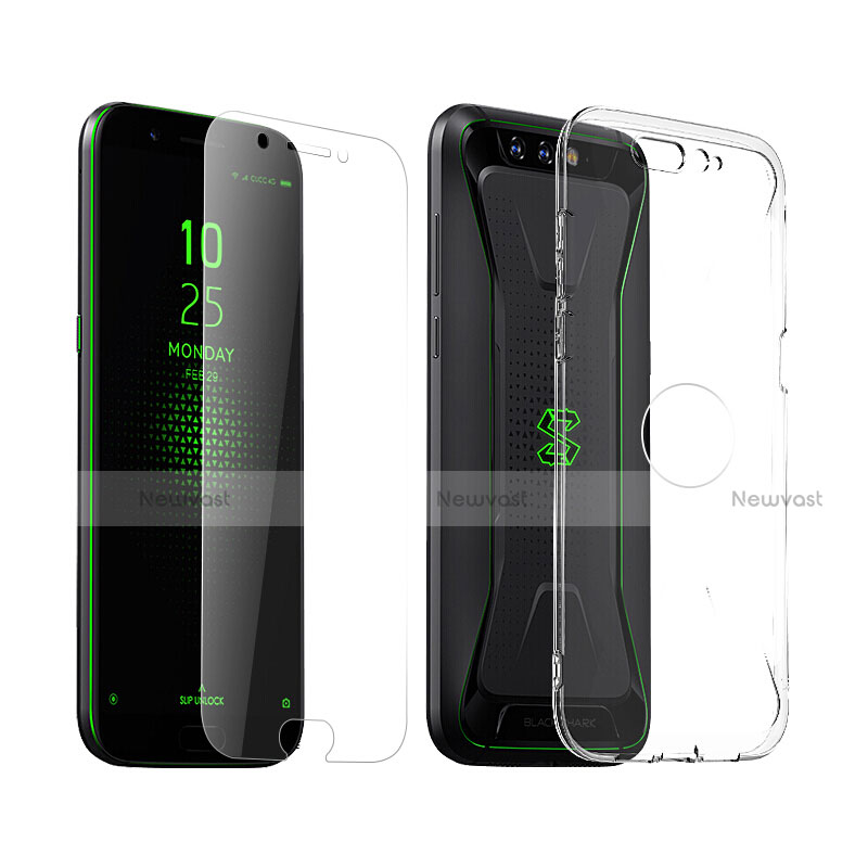 Ultra-thin Transparent Gel Soft Case with Screen Protector for Xiaomi Black Shark Clear