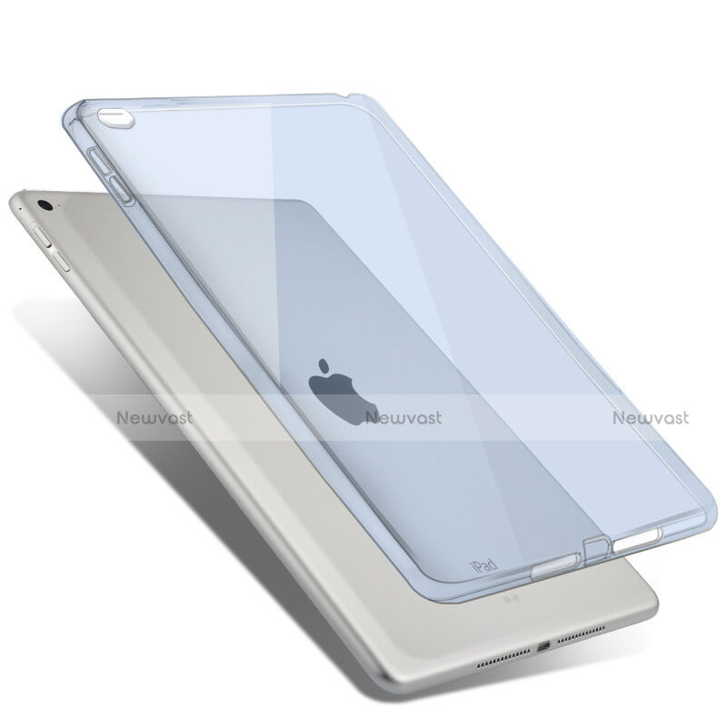 Ultra-thin Transparent Gel Soft Cover for Apple iPad Air 2 Sky Blue