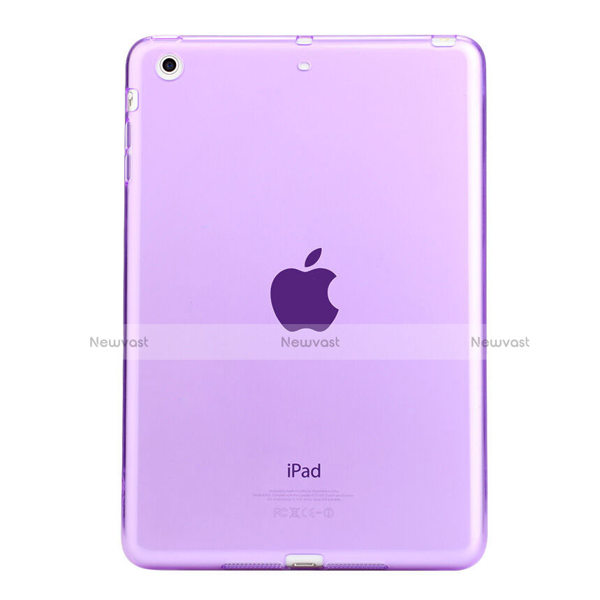 Ultra-thin Transparent Gel Soft Cover for Apple iPad Mini 3 Purple