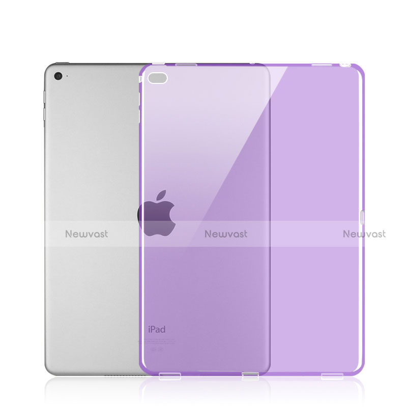 Ultra-thin Transparent Gel Soft Cover for Apple iPad Pro 12.9 Purple