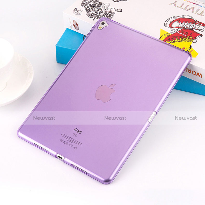 Ultra-thin Transparent Gel Soft Cover for Apple iPad Pro 9.7 Purple