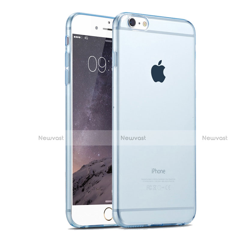 Ultra-thin Transparent Gel Soft Cover for Apple iPhone 6 Blue