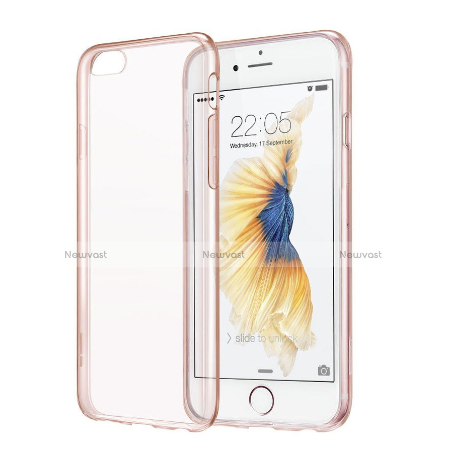 Ultra-thin Transparent Gel Soft Cover for Apple iPhone 6S Plus Rose Gold