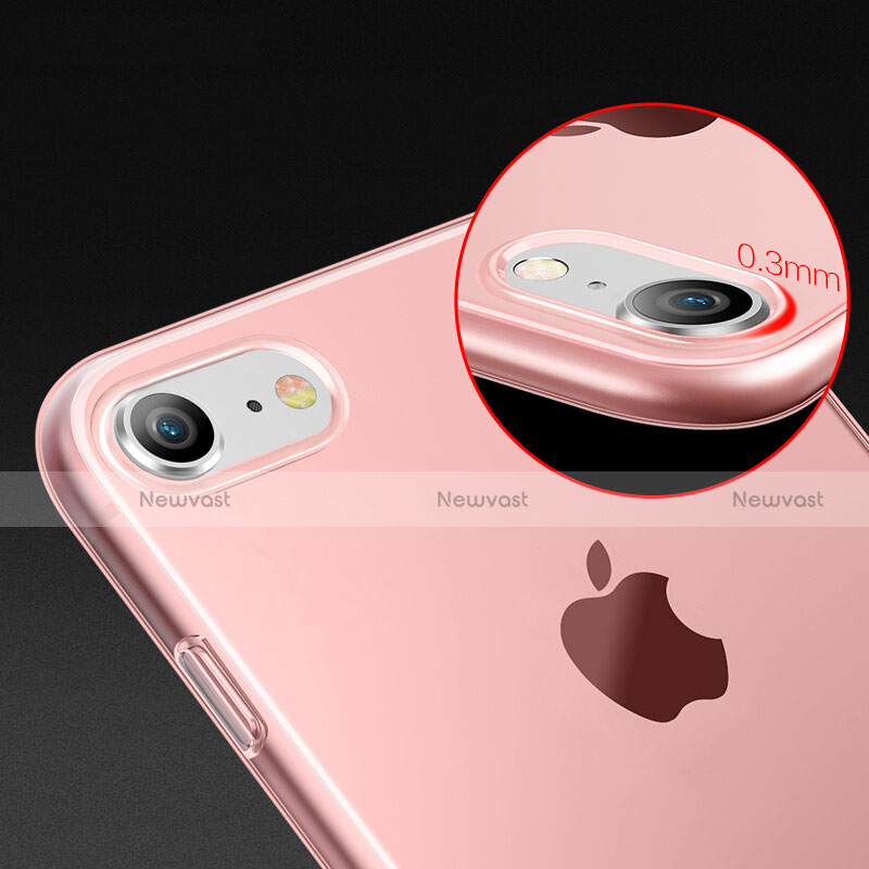 Ultra-thin Transparent Gel Soft Cover for Apple iPhone 7 Pink