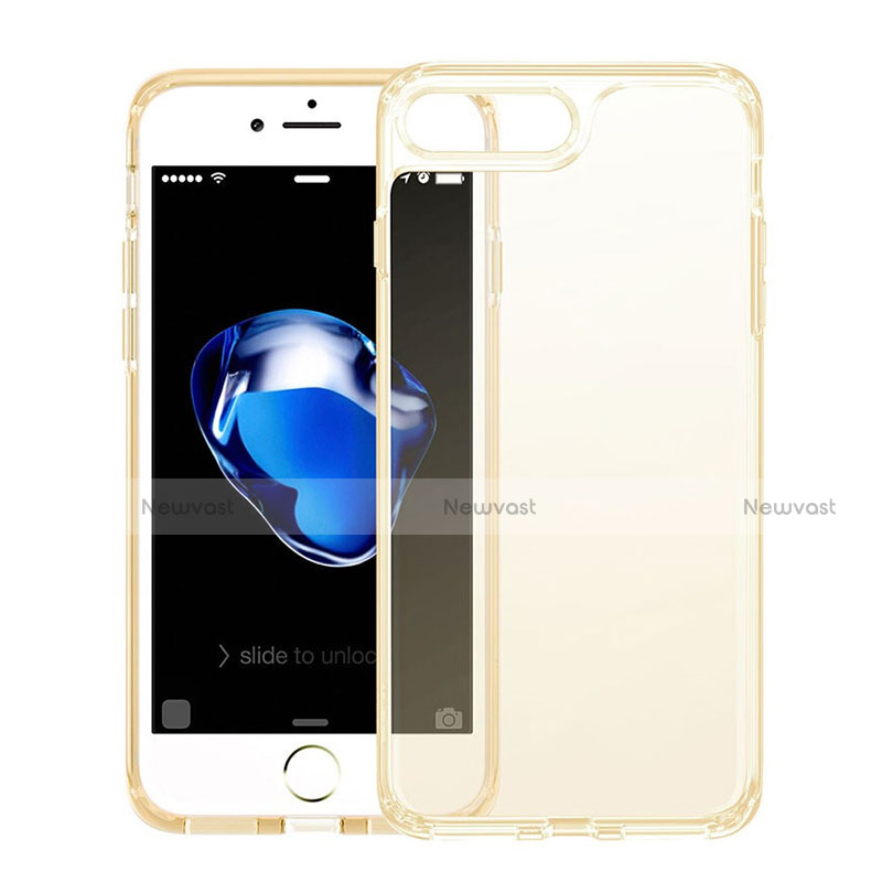 Ultra-thin Transparent Gel Soft Cover for Apple iPhone 7 Plus Gold