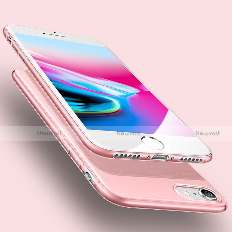 Ultra-thin Transparent Gel Soft Cover for Apple iPhone 8 Pink