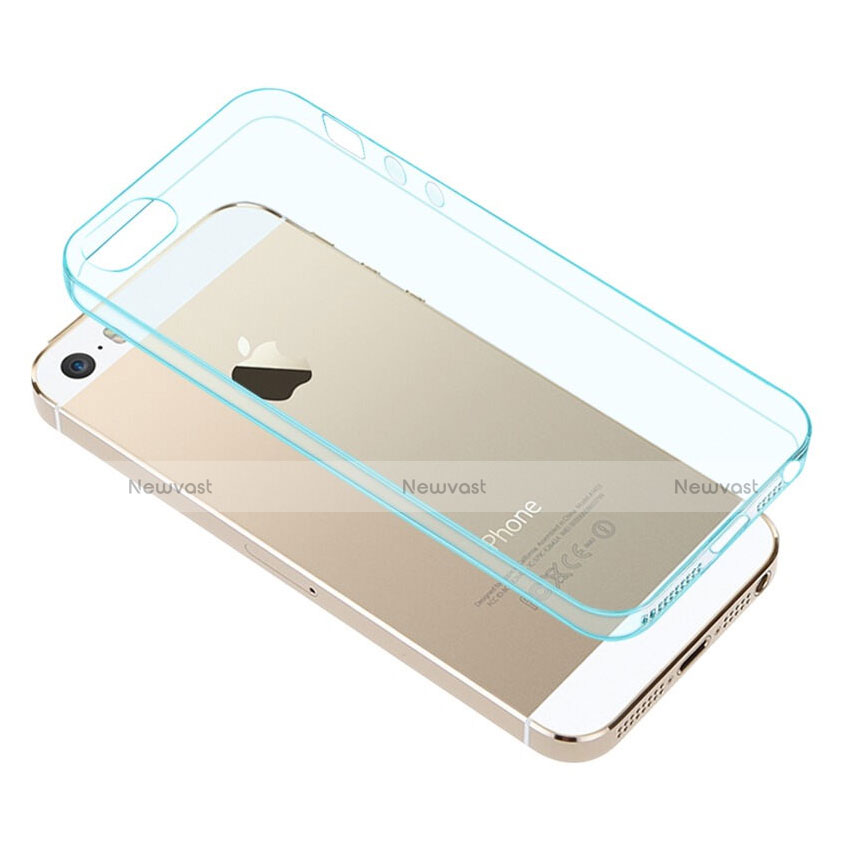 Ultra-thin Transparent Gel Soft Cover for Apple iPhone SE Blue