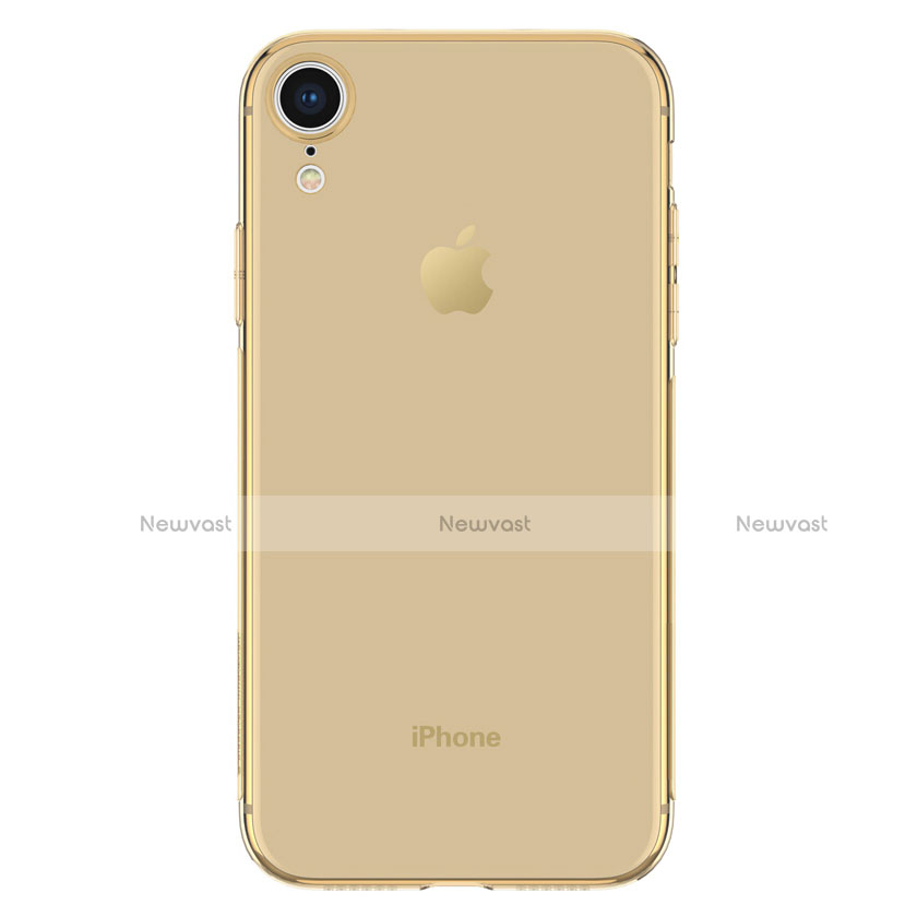 Ultra-thin Transparent Gel Soft Cover for Apple iPhone XR Gold