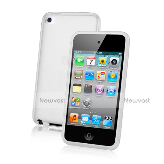 Ultra-thin Transparent Gel Soft Cover for Apple iPod Touch 4 White