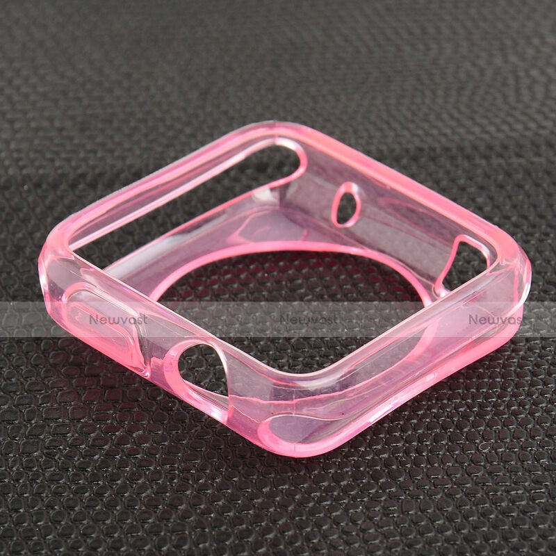 Ultra-thin Transparent Gel Soft Cover for Apple iWatch 3 38mm Pink