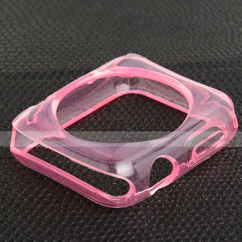 Ultra-thin Transparent Gel Soft Cover for Apple iWatch 38mm Pink