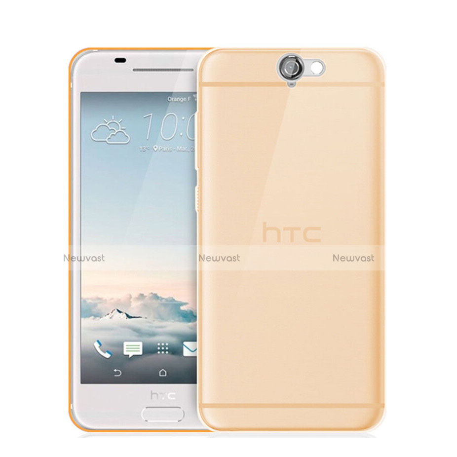 Ultra-thin Transparent Gel Soft Cover for HTC One A9 Gold