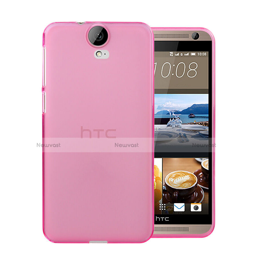 Ultra-thin Transparent Gel Soft Cover for HTC One E9 Plus Pink