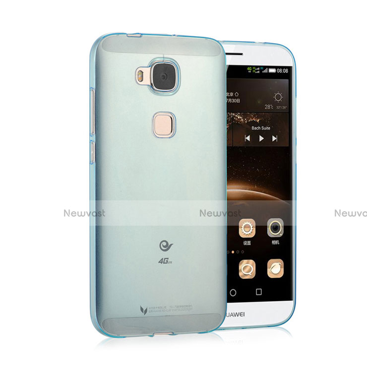 Ultra-thin Transparent Gel Soft Cover for Huawei G7 Plus Blue