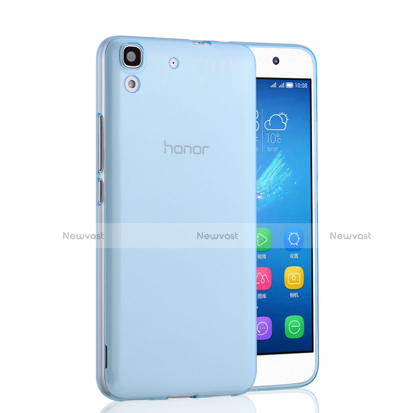 Ultra-thin Transparent Gel Soft Cover for Huawei Honor 4A Blue