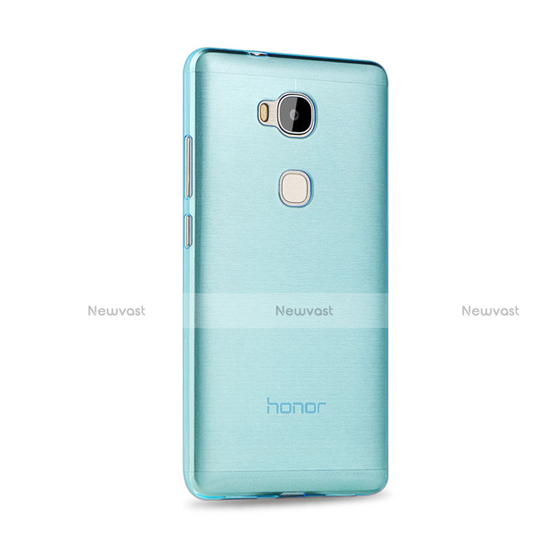 Ultra-thin Transparent Gel Soft Cover for Huawei Honor 5X Blue